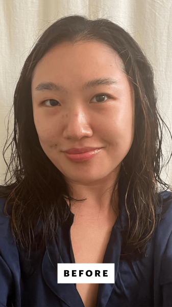 Han before applying Mise En Scene Perfect Serum.