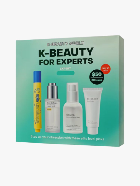 K-Beauty World: Expert Kit in branded component on a light gray background