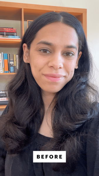 Shipin before applying the Alastin HA Immerse Serum