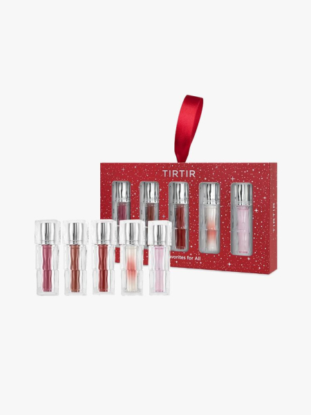 Tirtir Lip Favorites for All Gift Set in multiple branded components on a light gray background